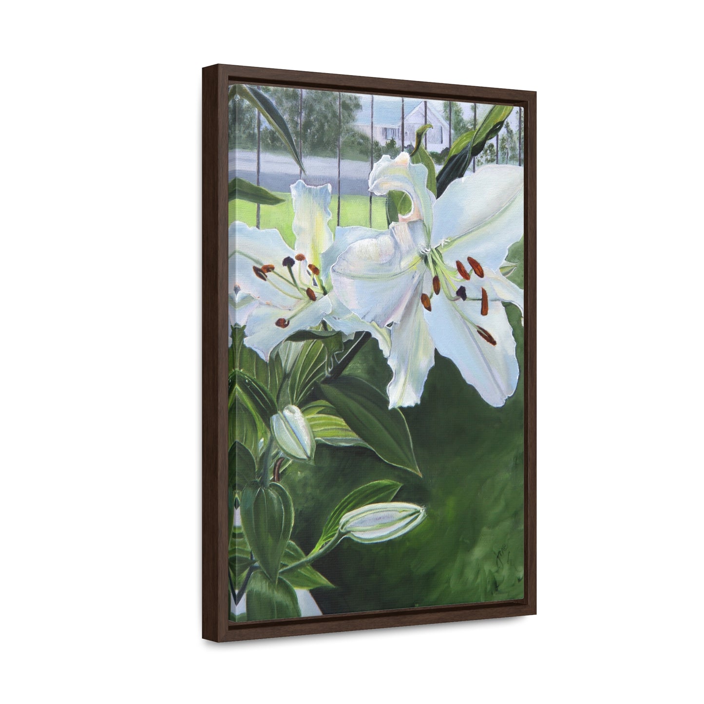 "Luscious Lilies" by Jane Autry-Framed canvas Wrap