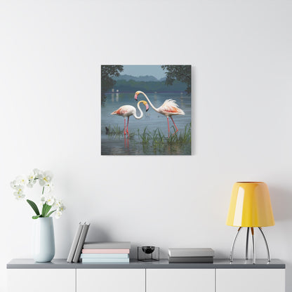 Canvas Gallery Wrap--Flamingo Dance, by Rod Walgamott