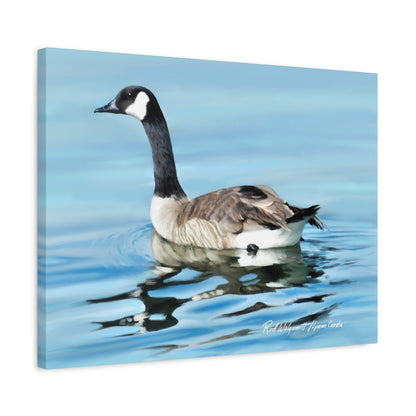 Canvas Gallery Wrap, Canada Goose on Stansbury Lake , by  Rod Walgamott
