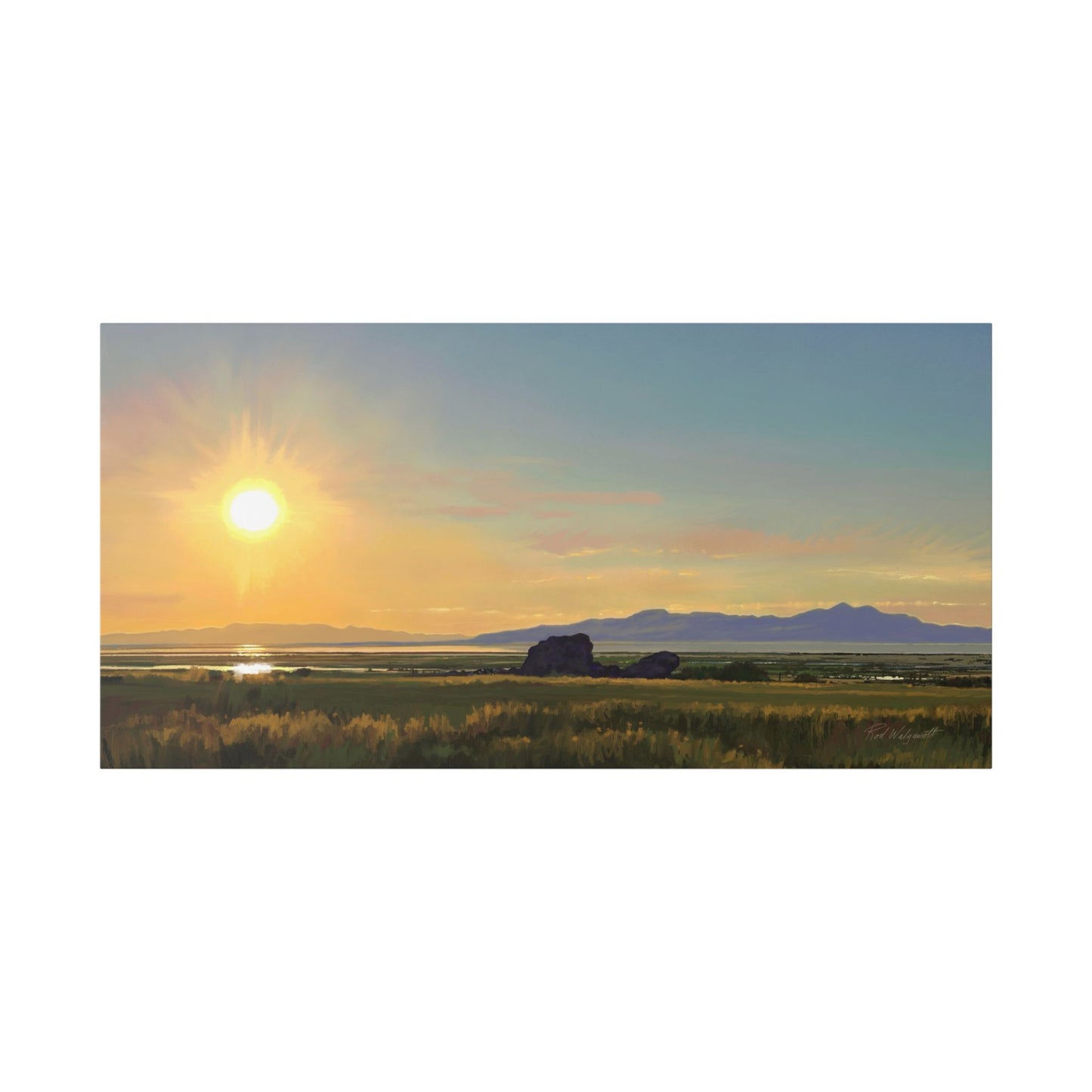 Adobe Rock Sunset, by Rod Walgamott, Gallery Wrap Canvas