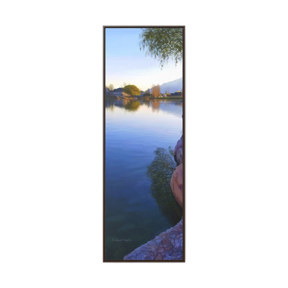 Framed canvas Wrap, Stansbury Lake Looking North from Grant's Place, by Rod Walgamott