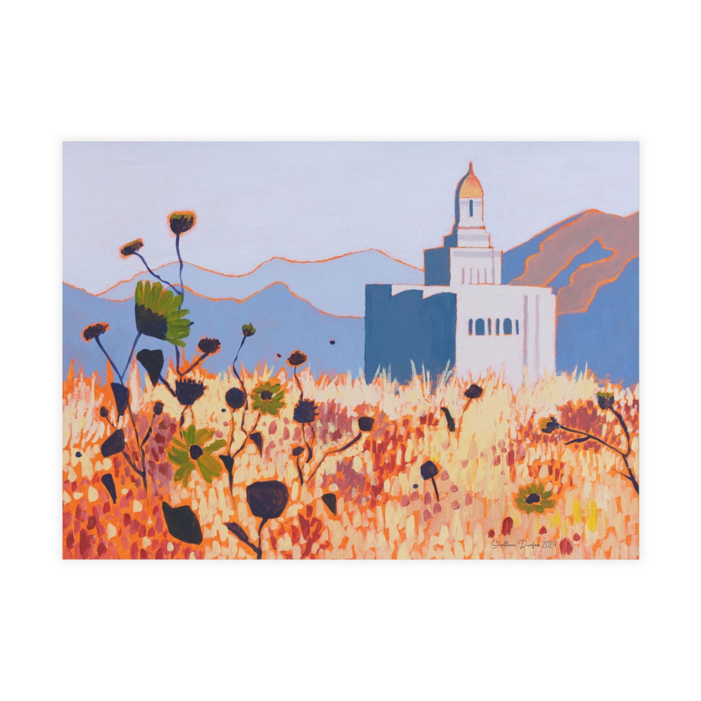 Temple Card Bundle (envelopes not included) Deseret Peak Temple by Shellece Durfee