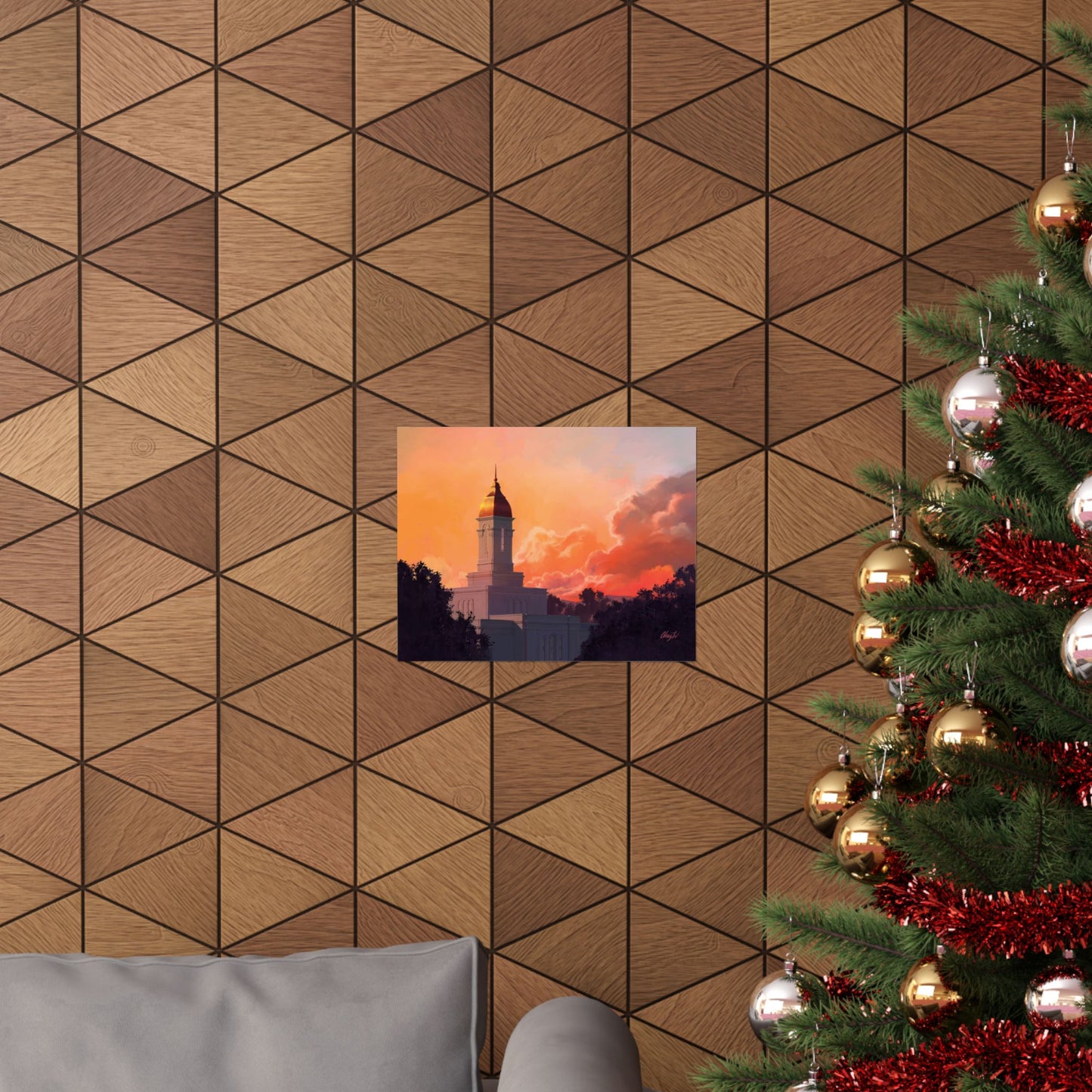 Premium Matte Print--Deseret Peak Temple--Sunset, by Chaz Walgamott