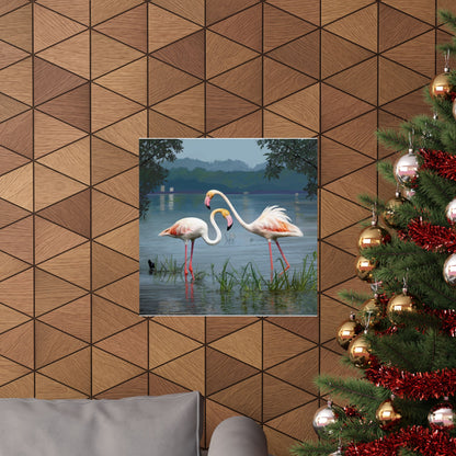 Matte Paper Print — Flamingo Dance by Rod Walgamott