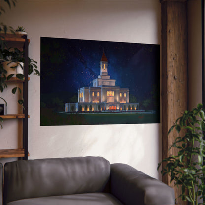 Premium Matte Print--Deseret Peak Temple--Night Sky, by Chaz Walgamott