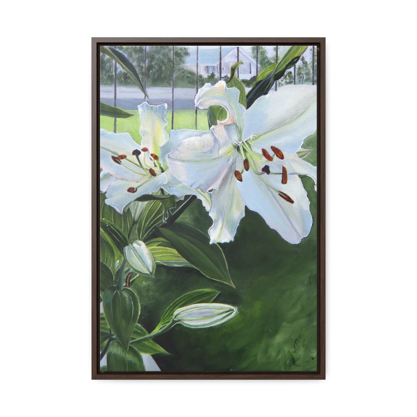 "Luscious Lilies" by Jane Autry-Framed canvas Wrap