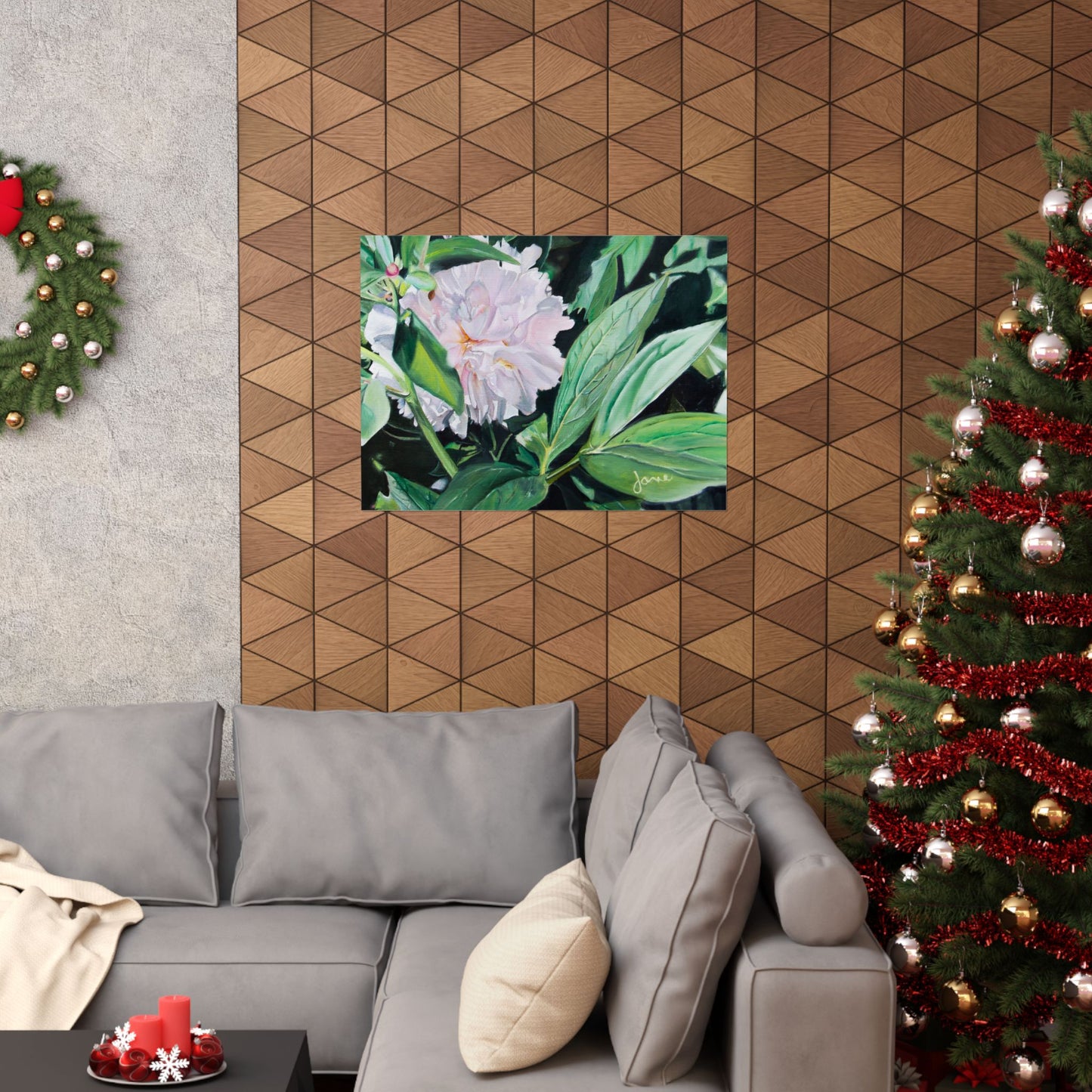 Shy Peone, by Jane Autry--Premium Matte Print