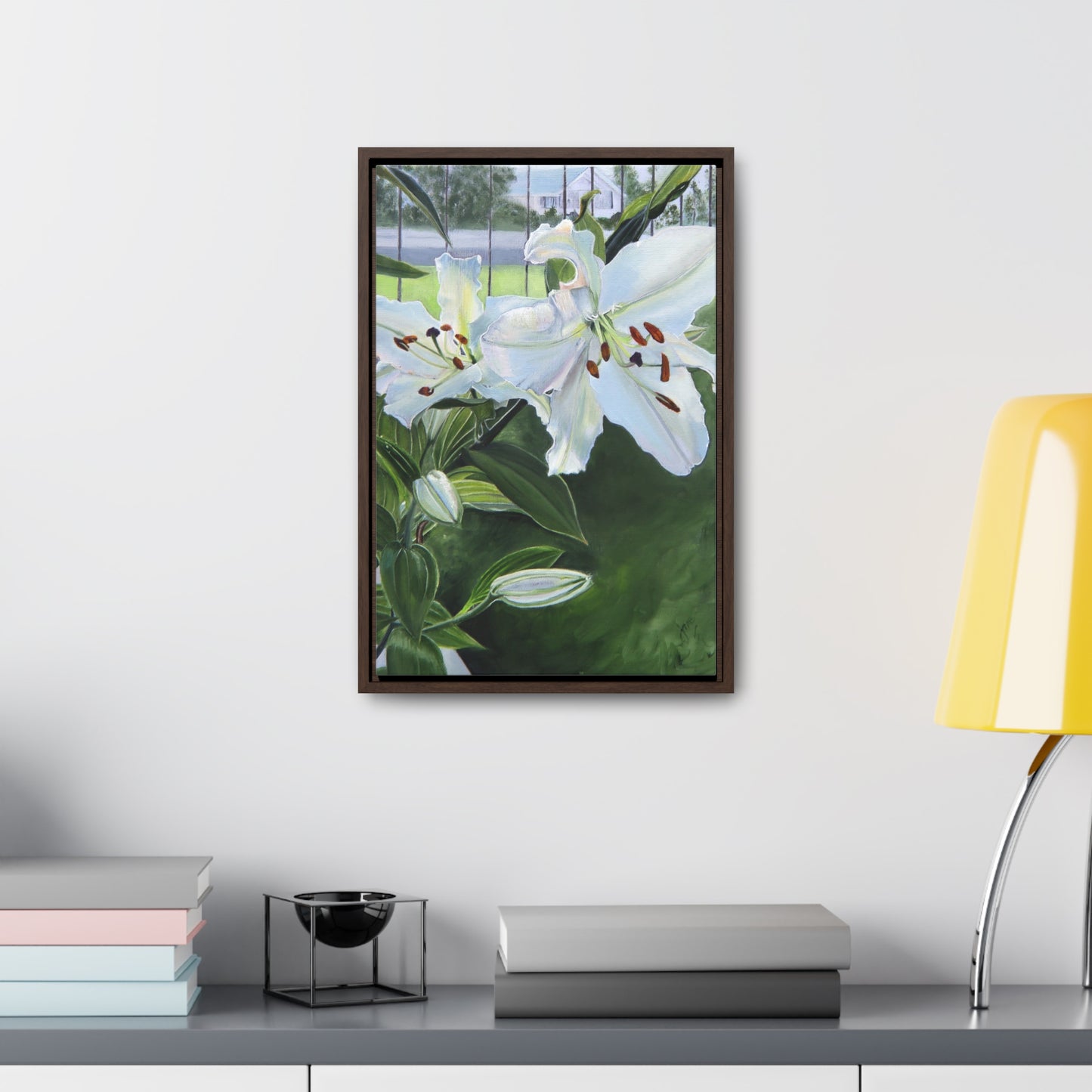 "Luscious Lilies" by Jane Autry-Framed canvas Wrap