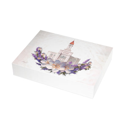 Temple Card Bundle (envelopes not included) Deseret Peak Temple-Floral Wreath