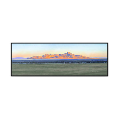 Framed Canvas Print, Stansbury Island Sunrise , by Rod Walgamott