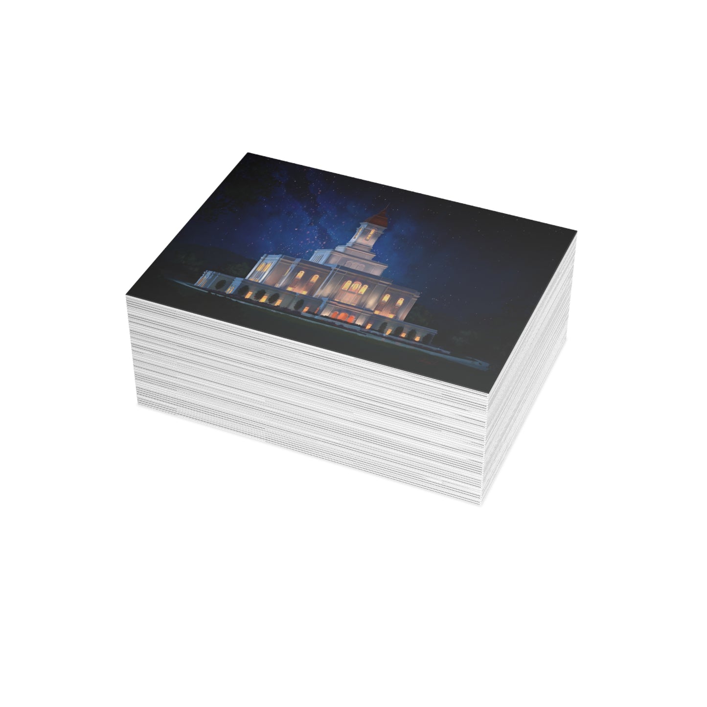 Temple Card Bundle (envelopes not included) Deseret Peak Temple-Night Sky