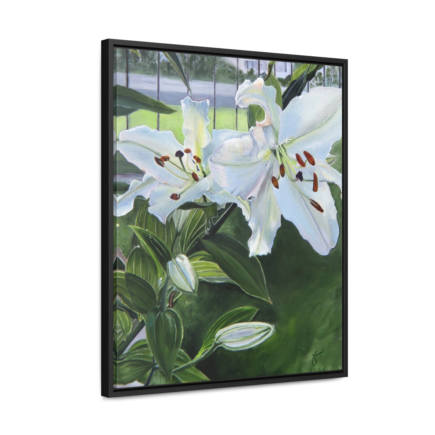"Luscious Lilies" by Jane Autry-Framed canvas Wrap