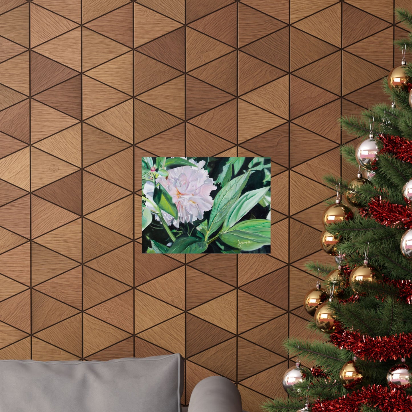 Shy Peone, by Jane Autry--Premium Matte Print