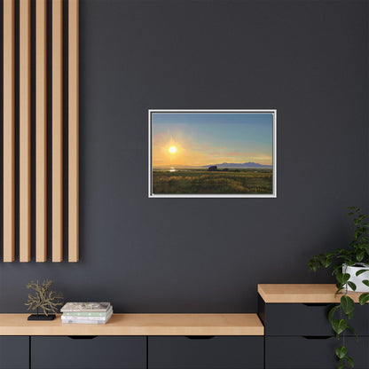 Framed Matte Canvas Print — Adobe Rock Sunset by Rod Walgamott