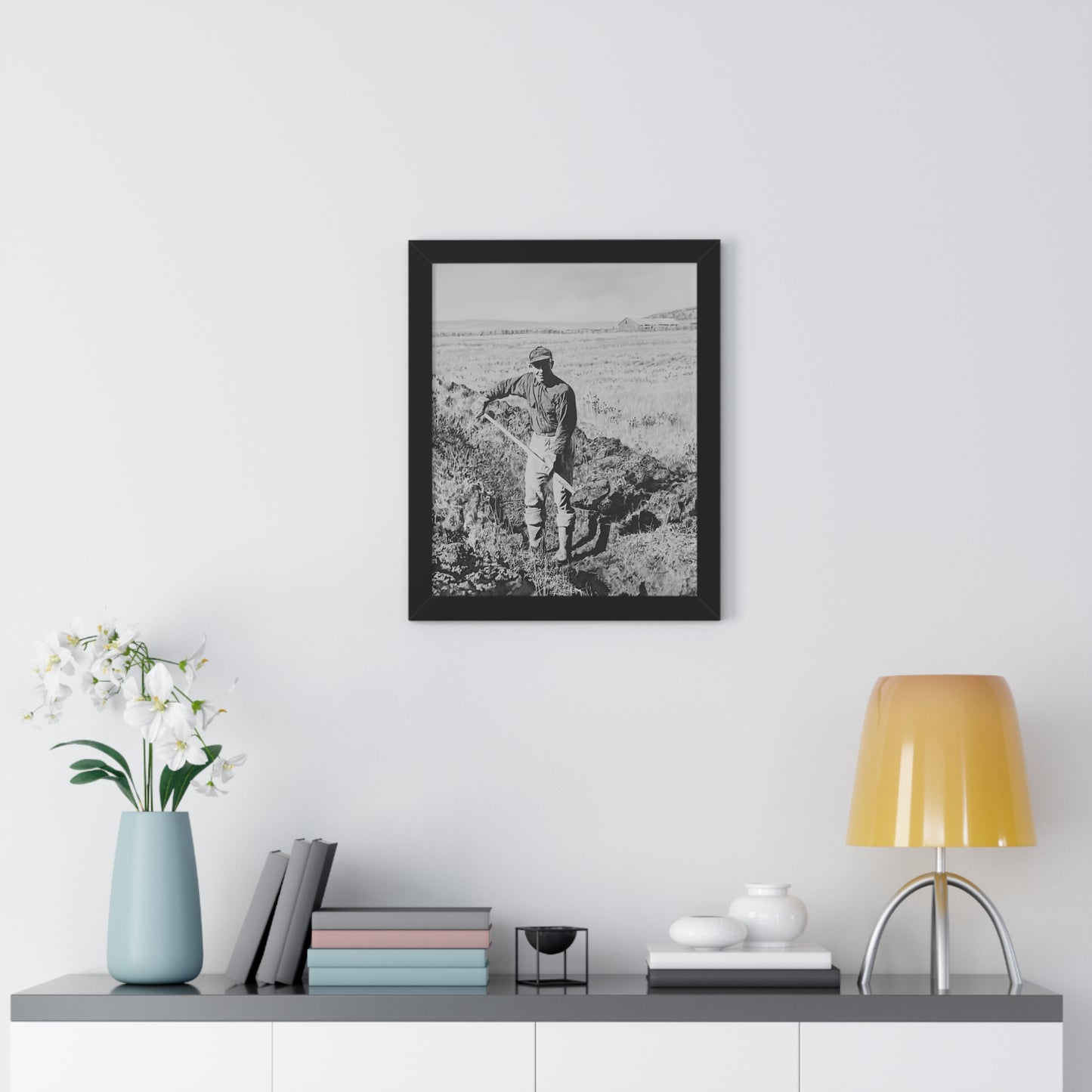 Framed Matte Paper Print - Clyde Hogan's 1.5 mile trench by Rod Walgamott