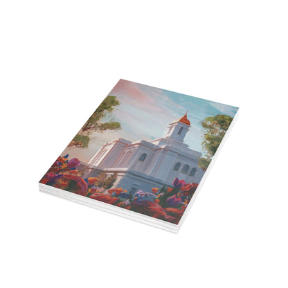 Temple Card Bundle (envelopes not included) Deseret Peak Temple-Spring Flowers