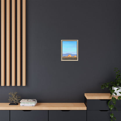 Framed Matte Canvas Print — Horses at Adobe by Rod Walgamott