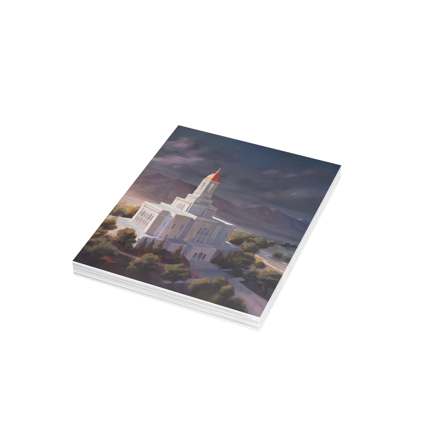 Temple Card Bundle (envelopes not included) Deseret Peak Temple-After the Storm
