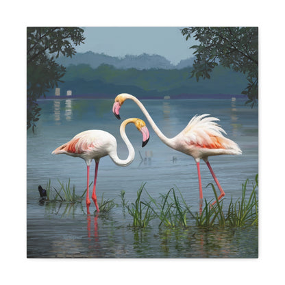 Canvas Gallery Wrap--Flamingo Dance, by Rod Walgamott