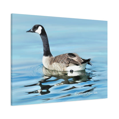 Canvas Gallery Wrap, Canada Goose on Stansbury Lake , by  Rod Walgamott