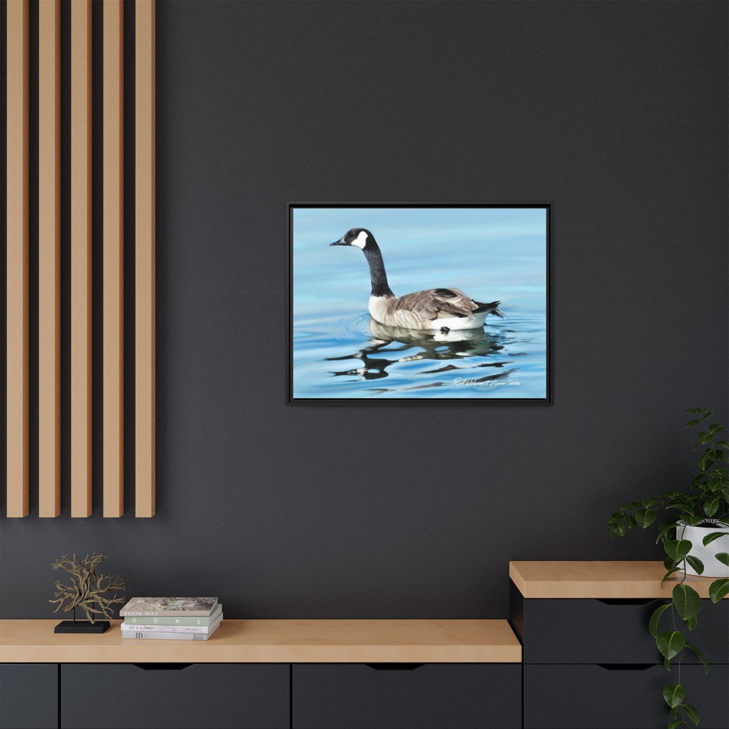 Canada Goose- Framed Matte Canvas Print