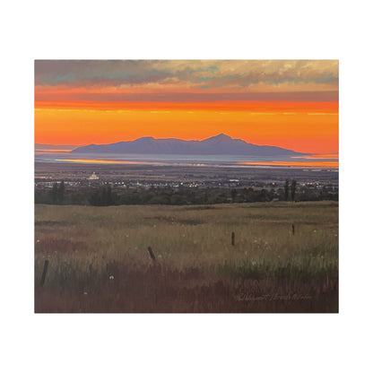 Classic Stretched Canvas, Stansbury Island Sunset, by Rod Walgamott