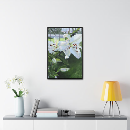 "Luscious Lilies" by Jane Autry-Framed canvas Wrap