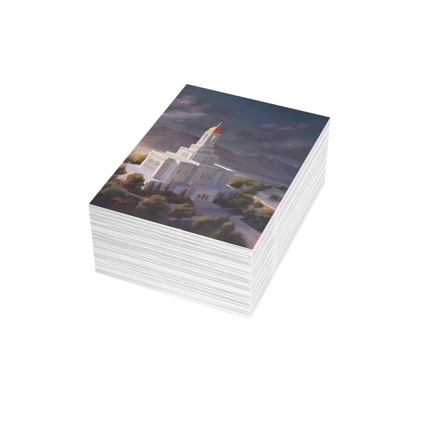 Temple Card Bundle (envelopes not included) Deseret Peak Temple-After the Storm