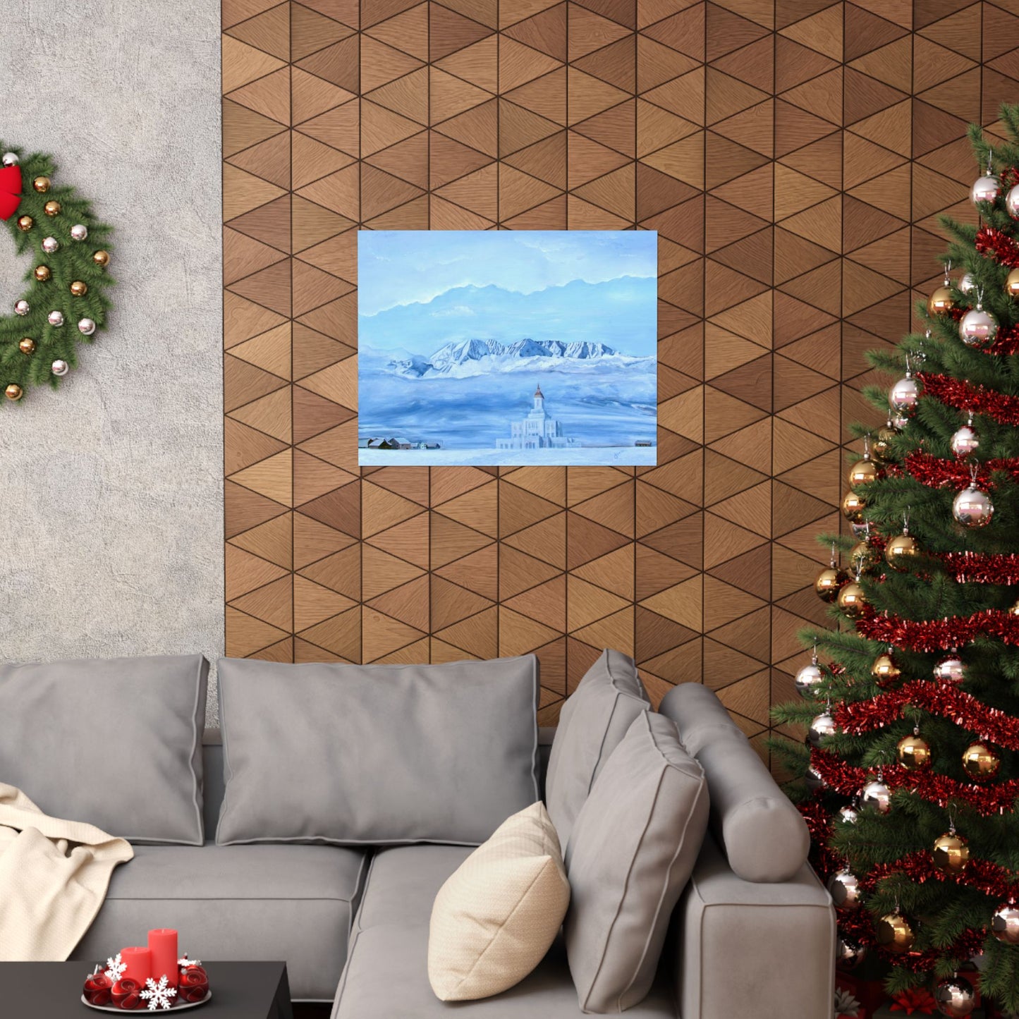 Premium Matte Print, Deseret Peak Temple--Hope in the Bleak of Winter, by Jane Autry