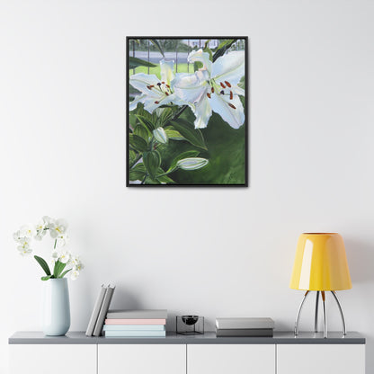 "Luscious Lilies" by Jane Autry-Framed canvas Wrap