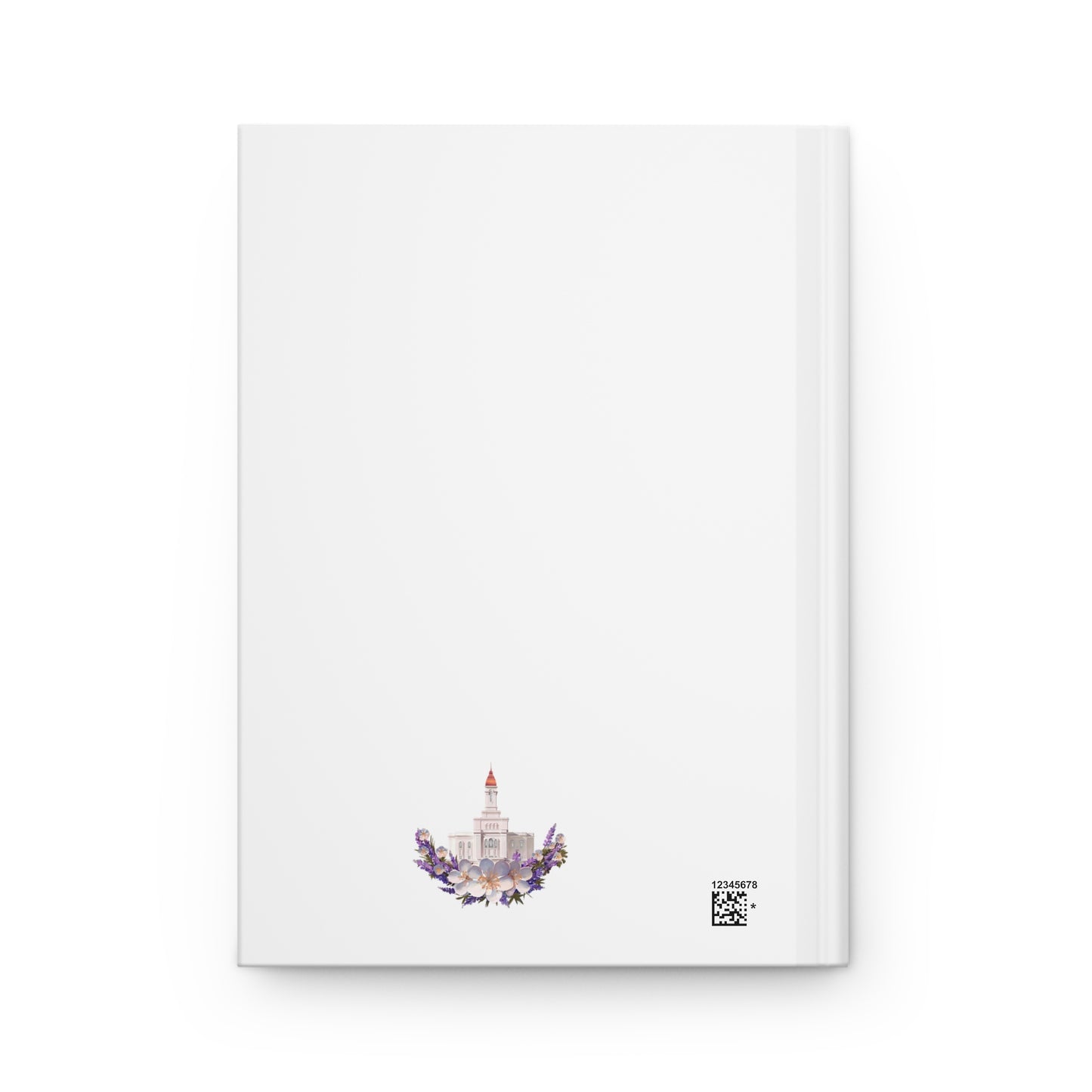 Hardcover Journal with ruled lines, featuring "Deseret Peak Temple--Floral Wreath" by Chaz Walgamott