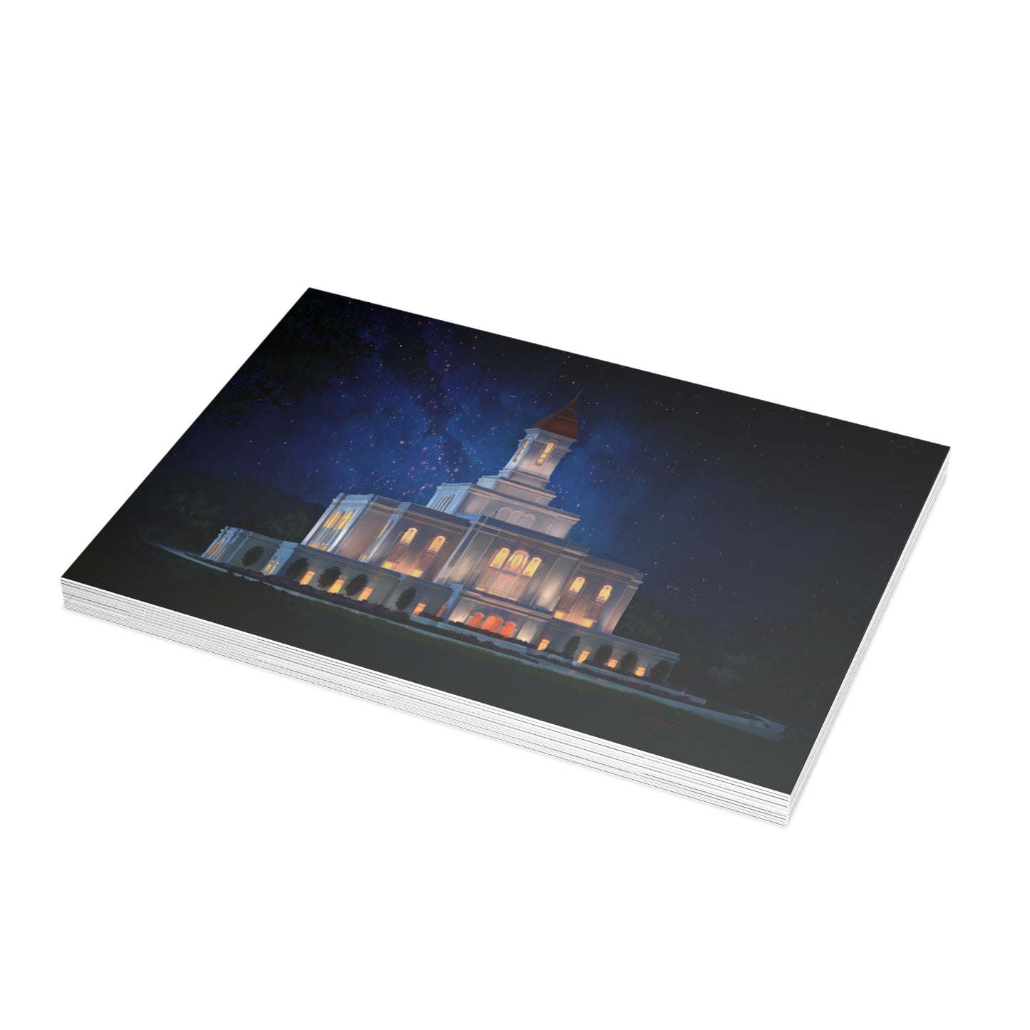 Temple Card Bundle (envelopes not included) Deseret Peak Temple-Night Sky