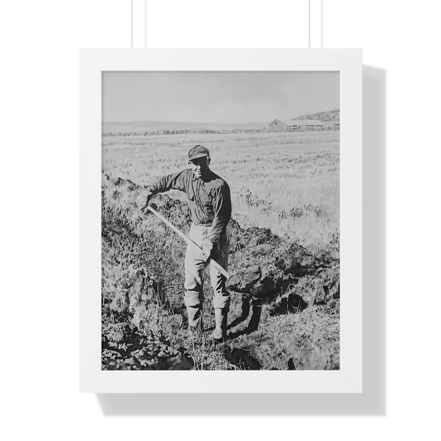 Framed Matte Paper Print - Clyde Hogan's 1.5 mile trench by Rod Walgamott