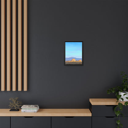 Framed Matte Canvas Print — Horses at Adobe by Rod Walgamott