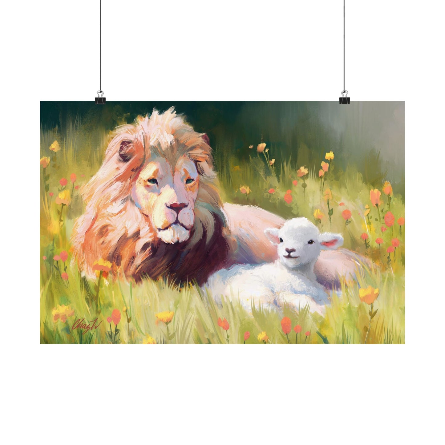 Premium Matte Print, The Lamb and the Lion, by Chaz Walgamott