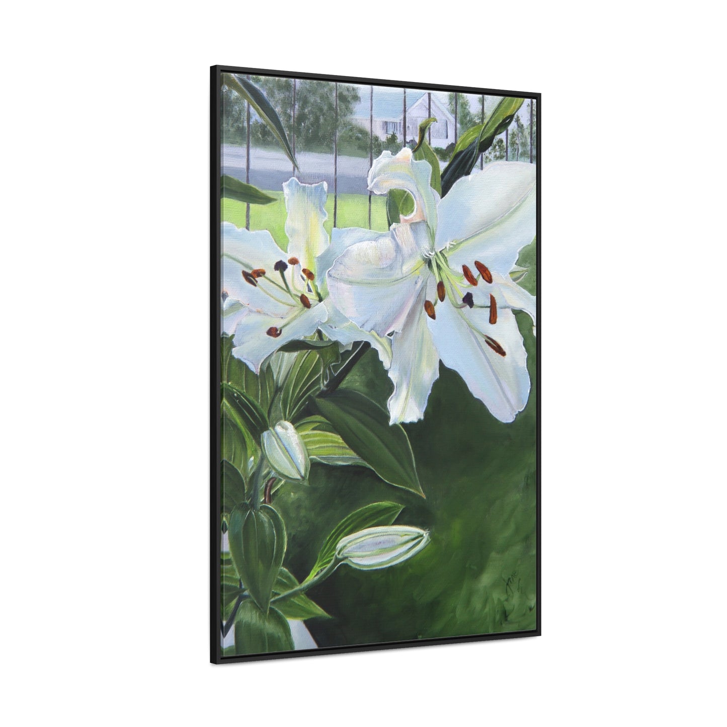 "Luscious Lilies" by Jane Autry-Framed canvas Wrap