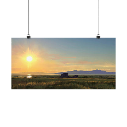 Premium Matte Print, Sunset at Adobe Rock, by Rod Walgamott