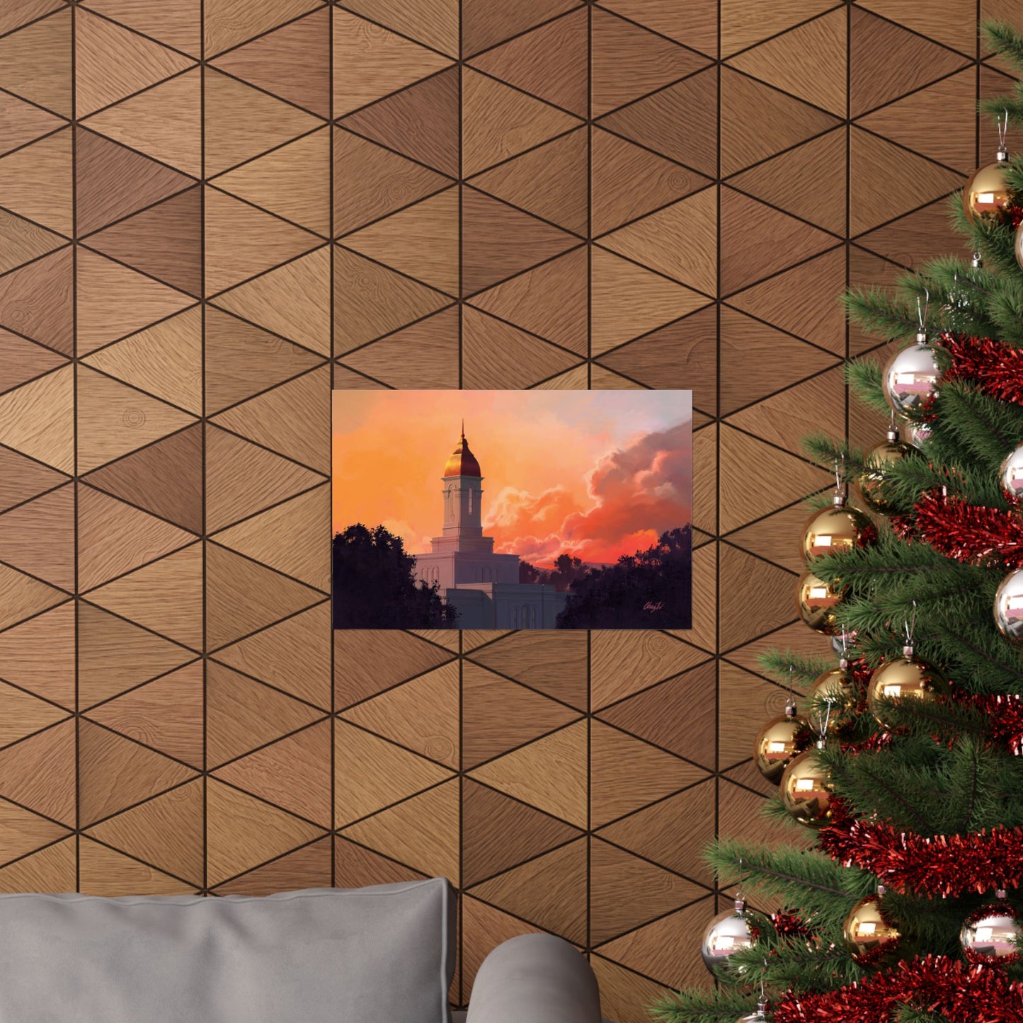 Premium Matte Print--Deseret Peak Temple--Sunset, by Chaz Walgamott