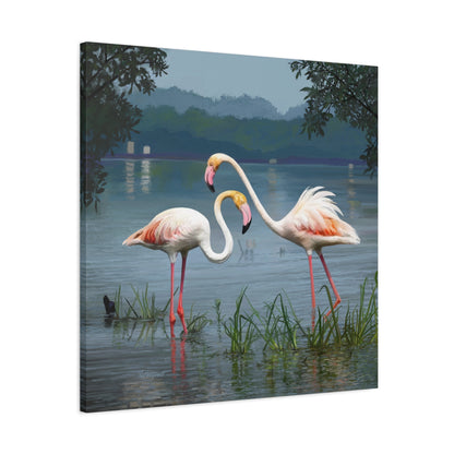 Canvas Gallery Wrap--Flamingo Dance, by Rod Walgamott