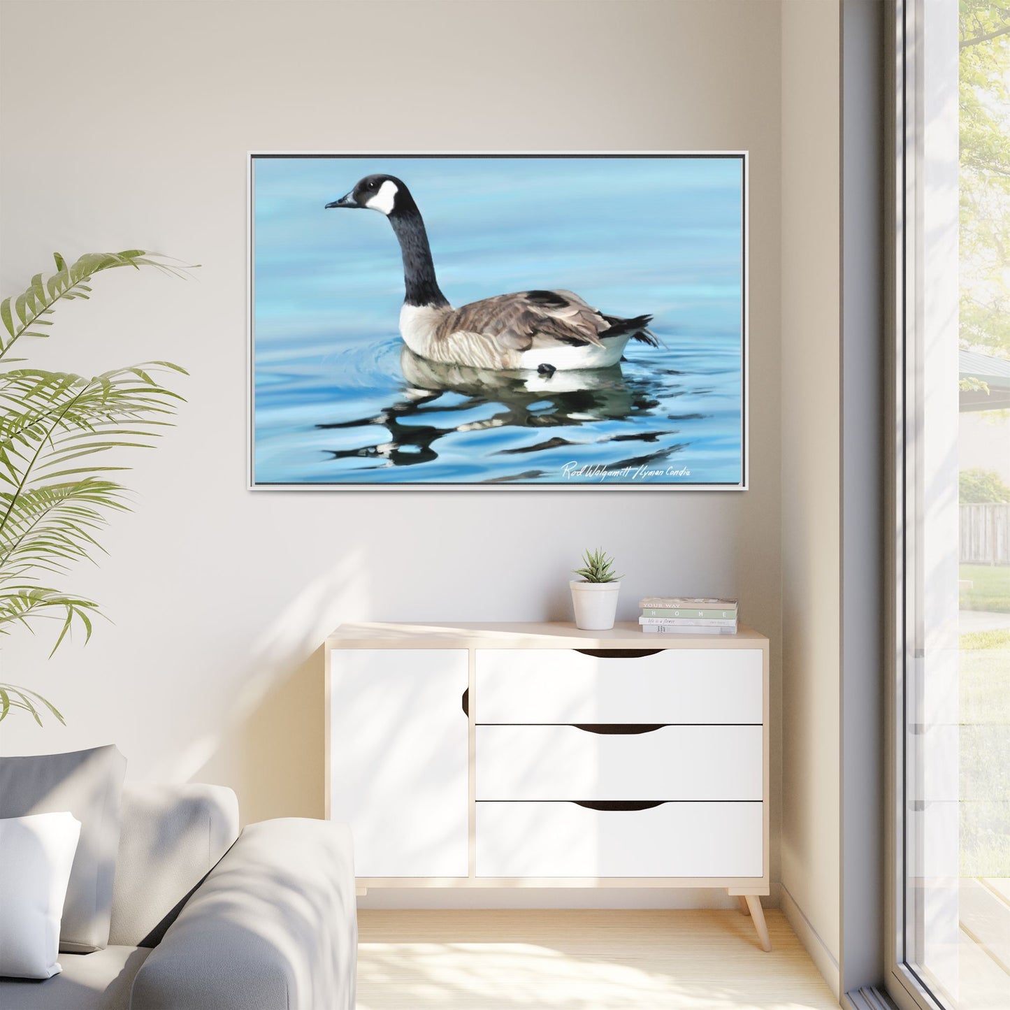 Canada Goose- Framed Matte Canvas Print