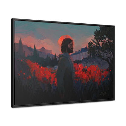 Stretched Canvas Print in Wood Frame, "Though as Scarlet" by Chaz Walgamott