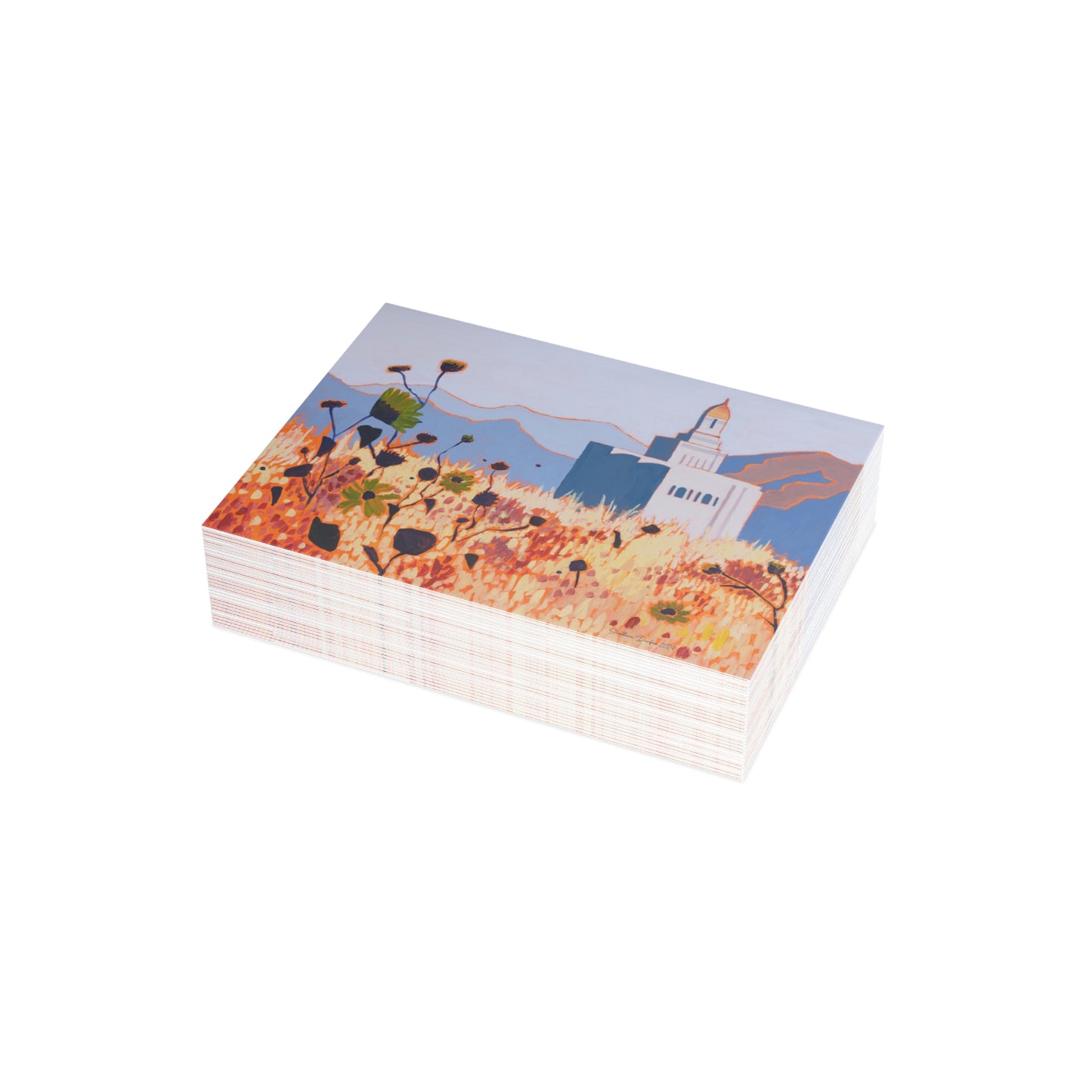 Temple Card Bundle (envelopes not included) Deseret Peak Temple by Shellece Durfee