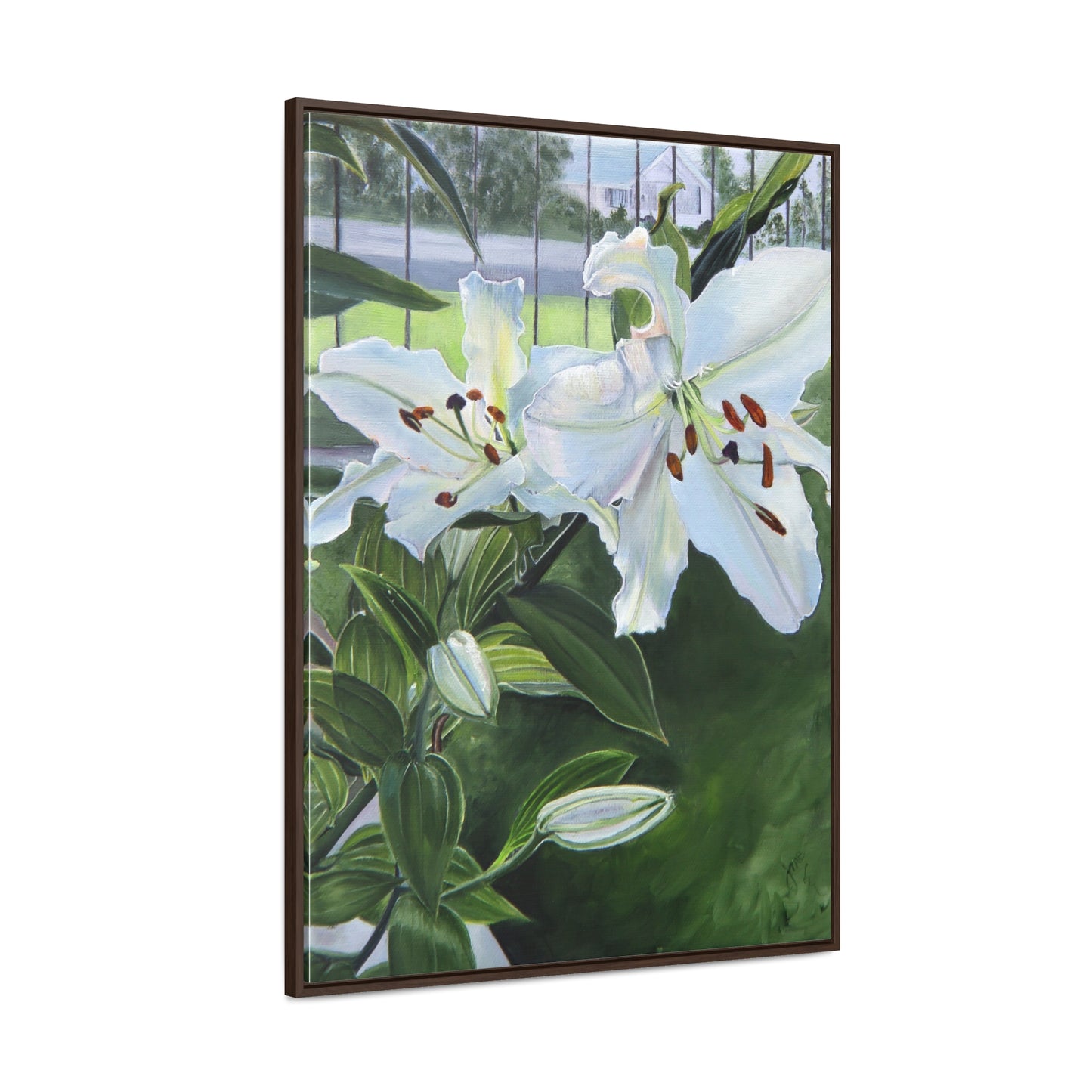 "Luscious Lilies" by Jane Autry-Framed canvas Wrap